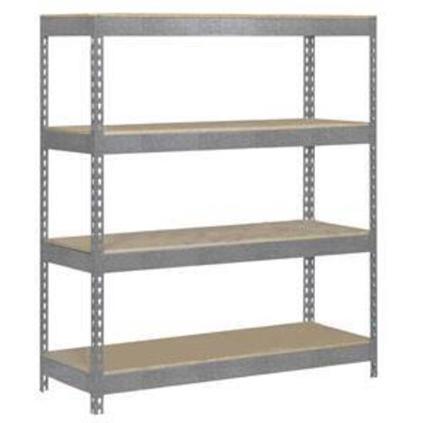 Étagère en métal galva bois 4 étagères charge 300 kgs dim.2000x1200x450mm sans vis