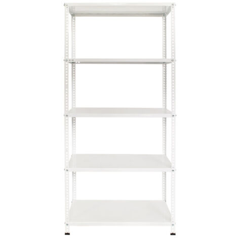 Étagère en métal laquée époxy 5 tablettes – Charge maximale 70 kg/tablette – Dimensions 180 x 90 x 30 cm – Rangement pour outils et fournitures – Sélection Cazabox