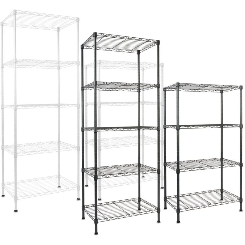 Mammut - tagère en métal Rocky 4/5 Étagères Blanc 55 x 35 x 110 cm