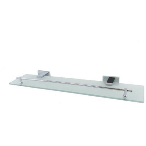 Étagère Murale En Verre 8mm Ib Style® - Clair, 40/60/90cm - Avec Clip Inox