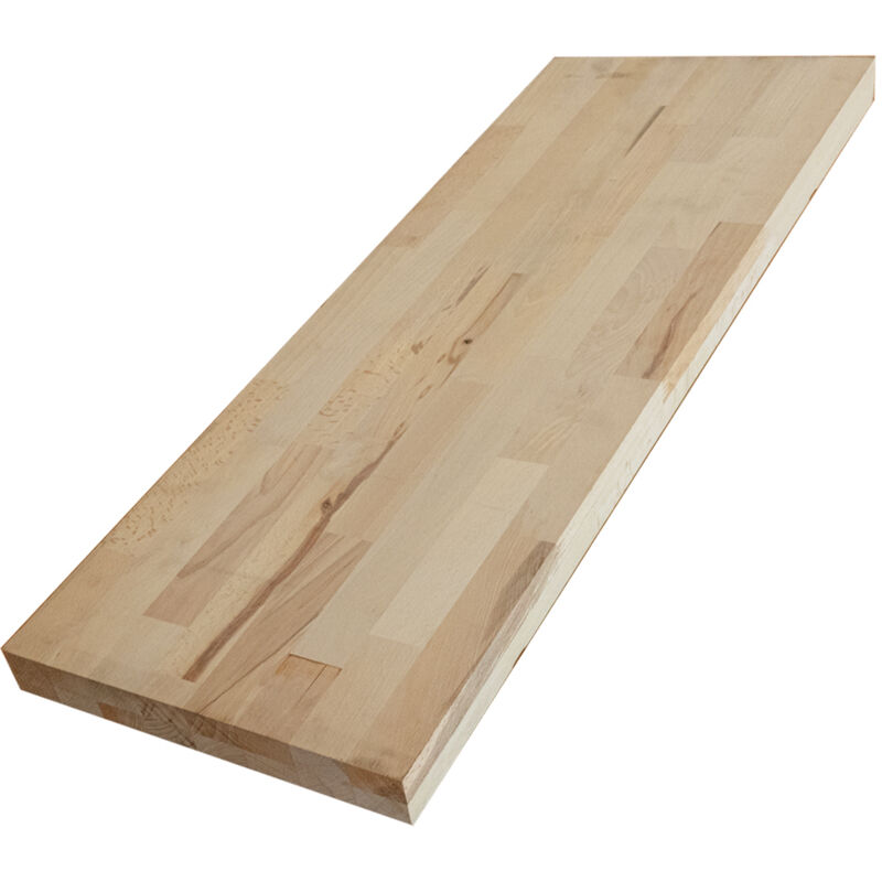 Etagère épaisse hêtre bois massif L.80 X l.30 cm, Ep.36 mm