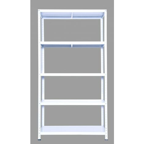 Étagère Ettore Bulloni Grima en acier de couleur blanche L 100 x P 40 x H 187 cm