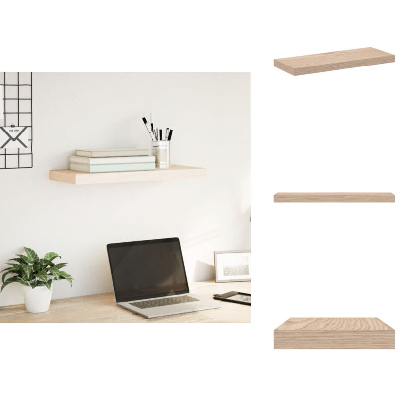 Étagère flottante 60x23,5x4 cm bois d'ingénierie - Étagère Flottante - Étagères Flottantes - Étagère Murale - Étagère De Buanderie