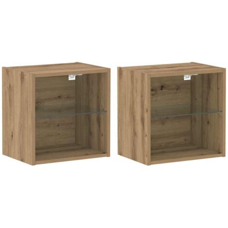 Étagère flottante avec étagère 2 pcs,Étagères de rangement Marron 40 x 28.5 x 40 cm CFW70072