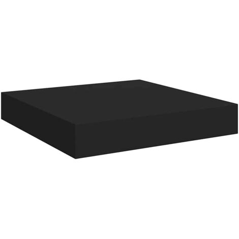 Étagère flottante murale noir 23x23,5x3,8 cm MDF