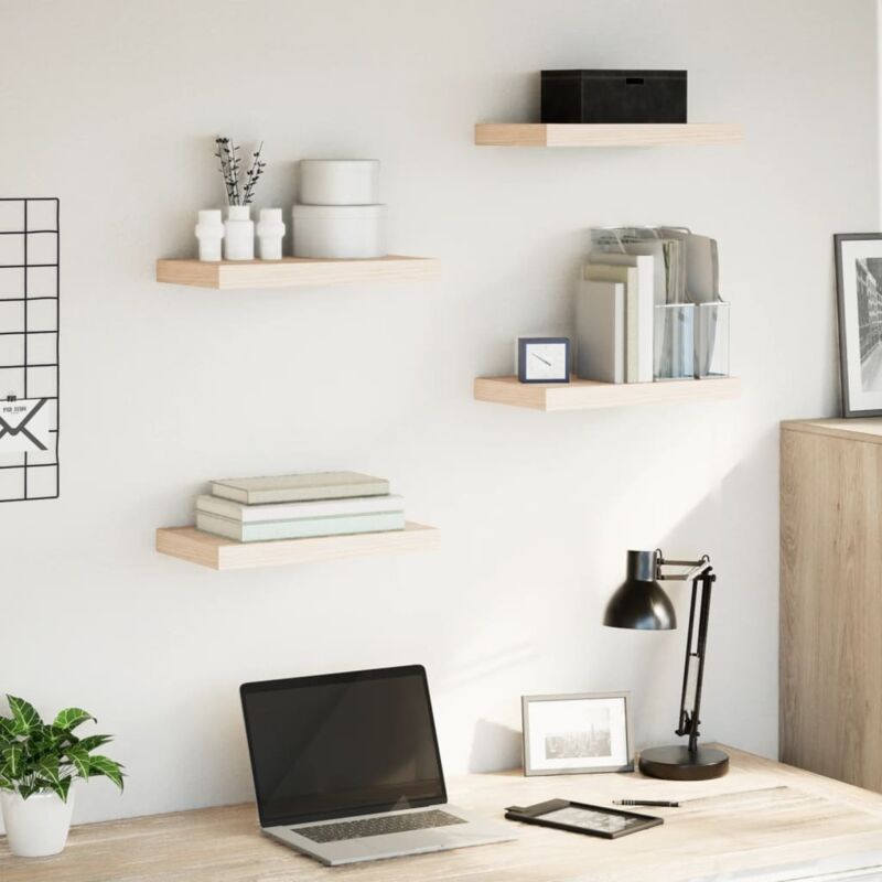 Étagères flottantes 4 pcs 40x23,5x4 cm bois d'ingénierie vidaXL