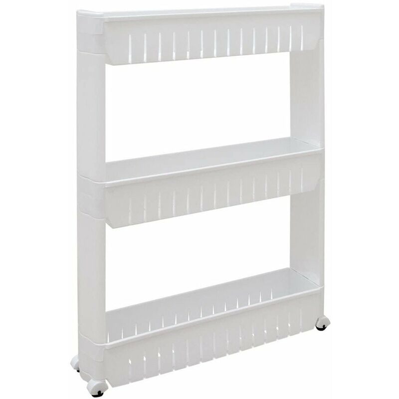 Casame - Etagère gain de place sur roulettes 3 niveaux - Casâme - Blanc