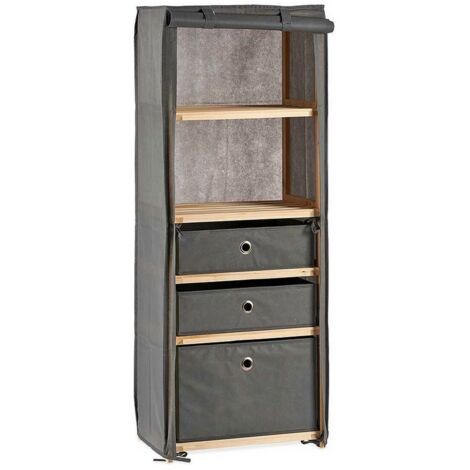 Étagère Gris Bois Tissu (28 x 113 x 42 cm)