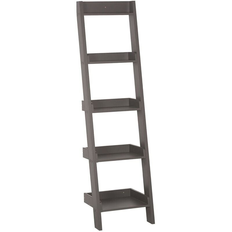Beliani - Echelle Gris 5 Niveaux en mdf Finition Mate 166 cm Look Naturel Salon Mobile Duo
