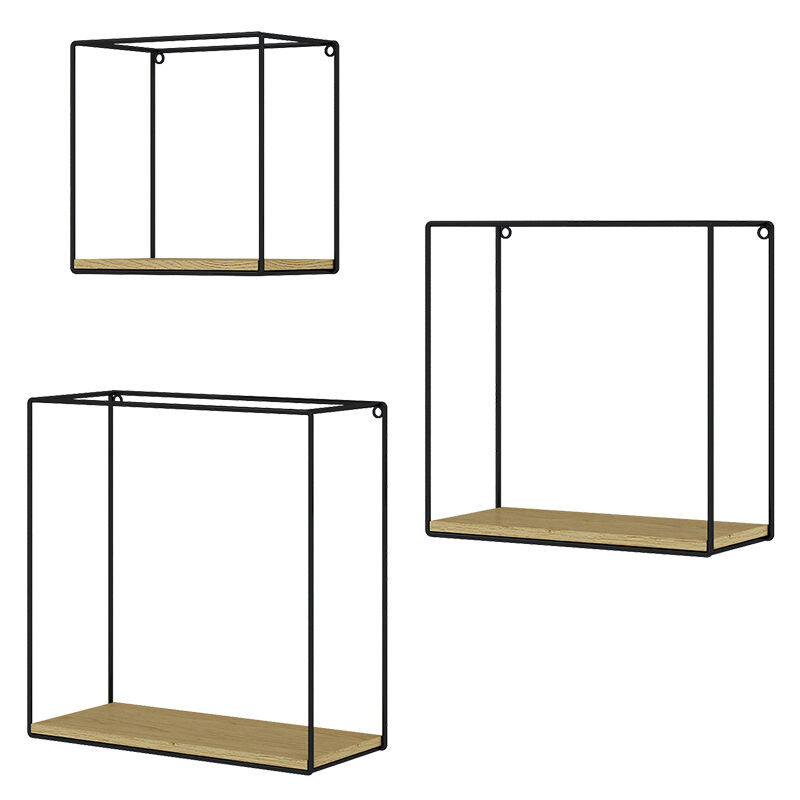 Vicco - tagère Hilde, Chêne de force doré, Lot de 3