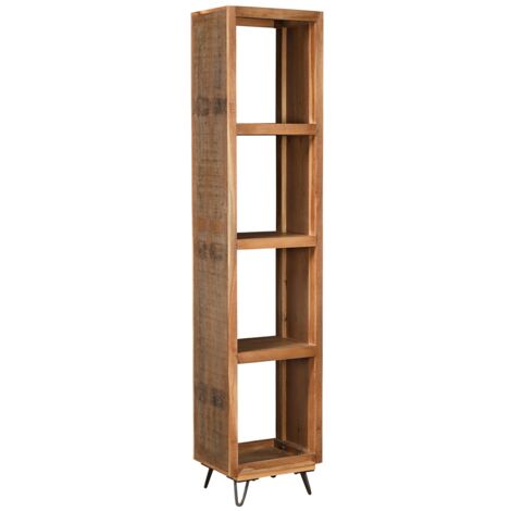 Étagère industrielle vintage en bois massif au design unique et élégant