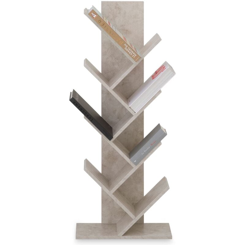 Idimex - tagère jules en forme d'arbre, en bois - Coloris béton