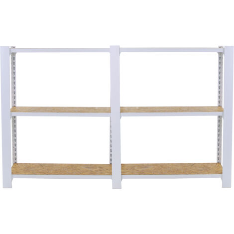 Etagère Légère Sans Vis Officlick 3/300 Wood 1600 Blanc/osb Blanc/osb 1000x1600x300 - Simonrack