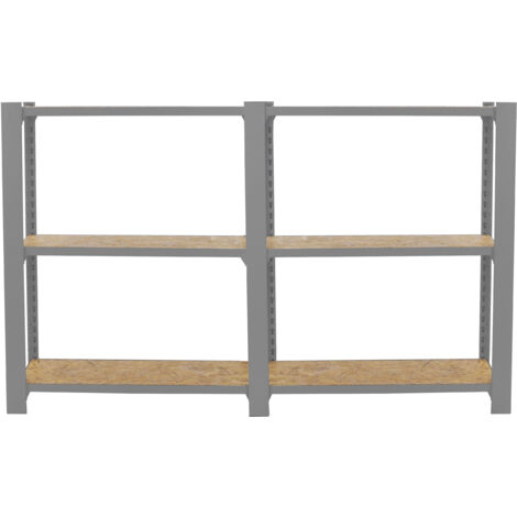 Etagère Légère Sans Vis Officlick 3/300 Wood 1600 Gris/osb Gris/osb 1000x1600x300 - Simonrack