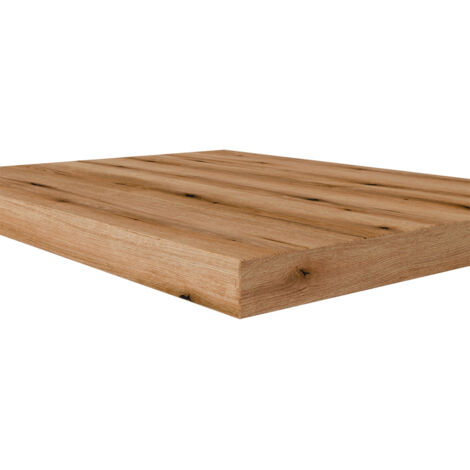 Etagère 'Linea' pour vasque à poser, chêne naturel, 80 cm L - 46 P - 3,8 H