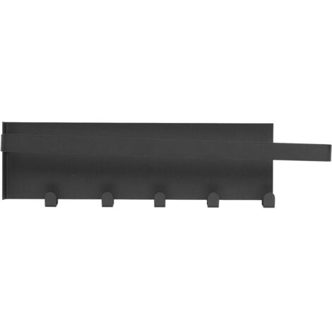 Étagère magnétique pliable pour réfrigérateur, grande capacité avec crochets, rangement d'épices noir multifonction.
