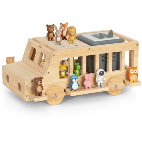 Étagère magnétique, pour Tonie Box et Tonies, Jusqu'à 20-30 Tonies, Aimants Renforcés, Étagère autoportante pour Chambre d’Enfant, Voiture 3D à Roues