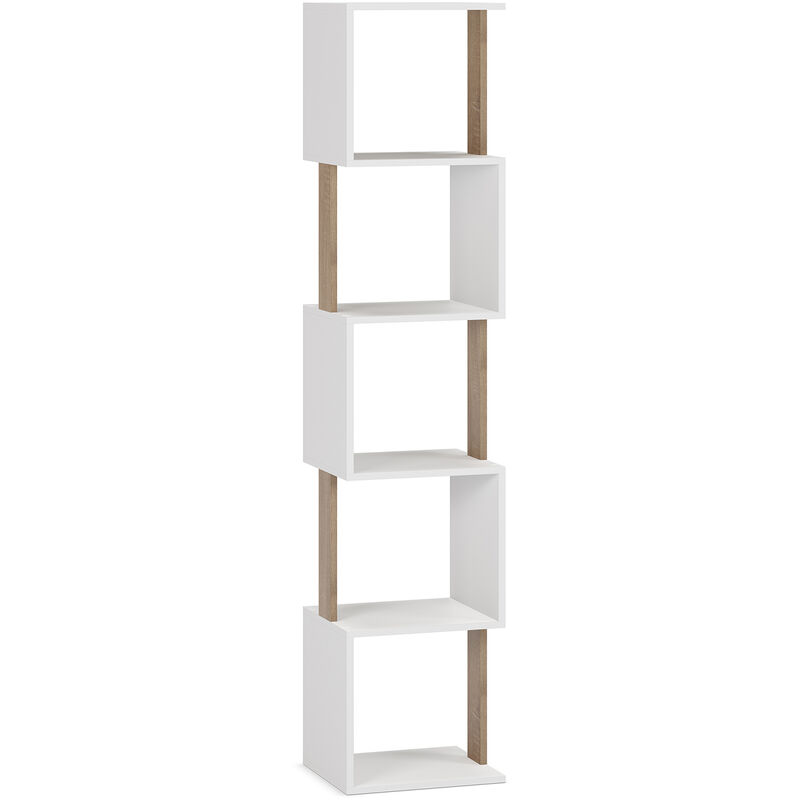 Etagère Maldivas 5 trous couleur blanc/chêne