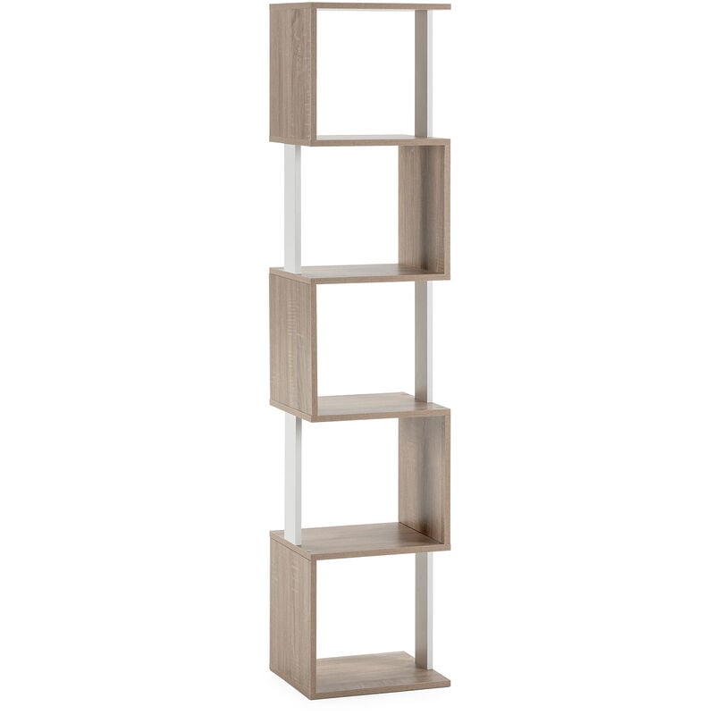 Etagère Maldivas 5 trous couleur Chêne/Blanc