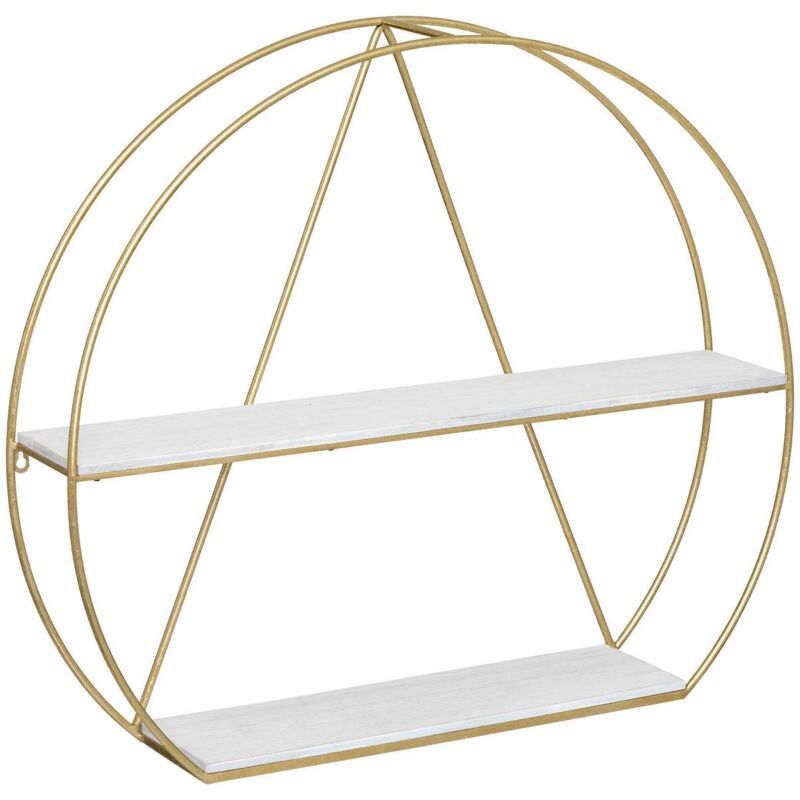 Atmosphera - Etagère murale Maddy doré 80x70cm créateur d'intérieur