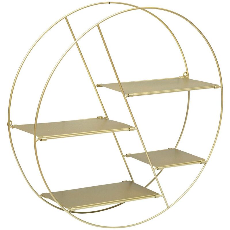 Atmosphera - Etagère Lara en métal D50cm doré créateur d'intérieur