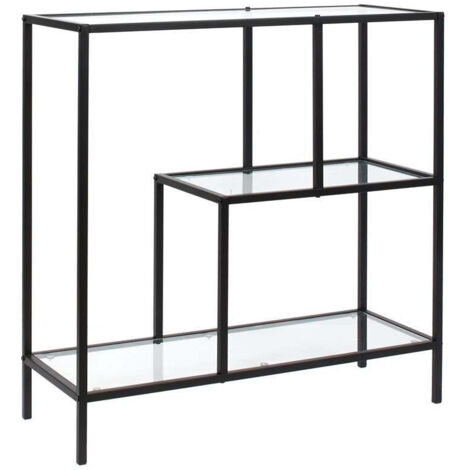 Etagère métal et verre fumé 79,5 cm Edison
