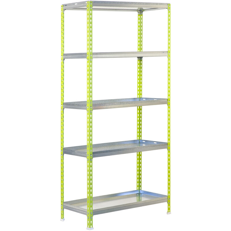 Simonrack - tagère métallique Simon Rack sans vis verte/galvanisée 5 étagères 1800x900x500 mm Fabriquée en Espagne