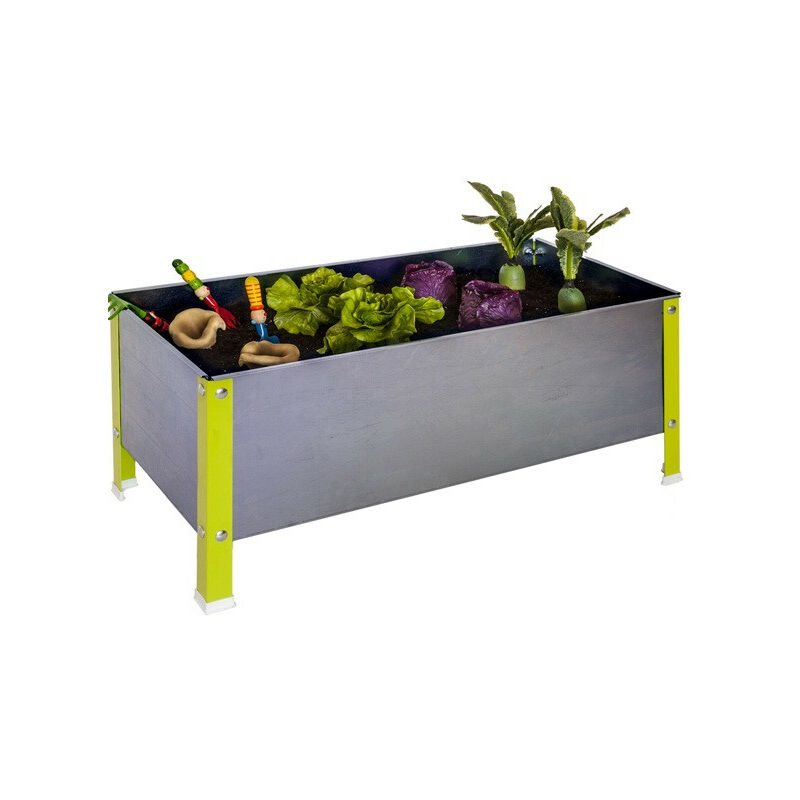Simonrack - Simon Rack - Potager galva/vert 100L - UrbanGarden 410x900x400 Galva