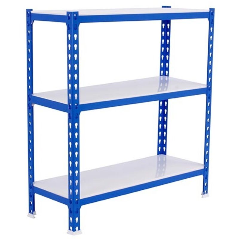 Tagère Rangement, 900x1100x300 mm, 3 Niveaux, 200 kg Capacité de Charge et Point de Flexion, Métal , Étagère Garage, Bleu/Blanc - Simonclick Tagère Rangement, 900x1100x300 mm, 3 Niveaux, 200 kg Capacité de Charge et Point de Flexion, Métal , Étagère Garage, Bleu/Blanc - Simonclick