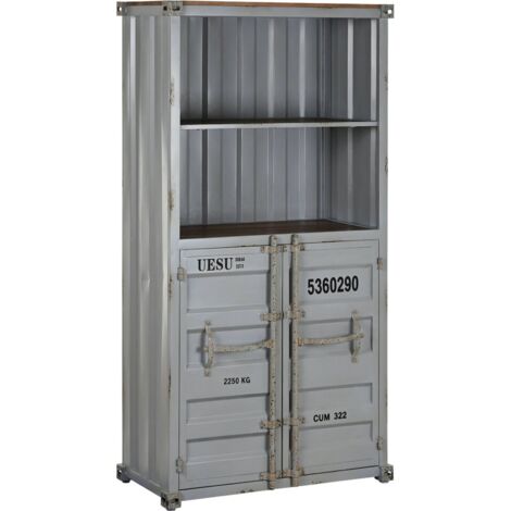 Étagère métallique gris style industriel vintage - Gris industriel vintage