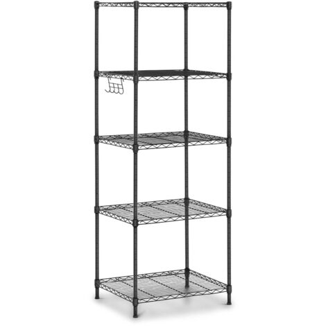 Étagère métallique - Royal Catering - 55 x 45 x 149,5 cm - 150 kg - Noir