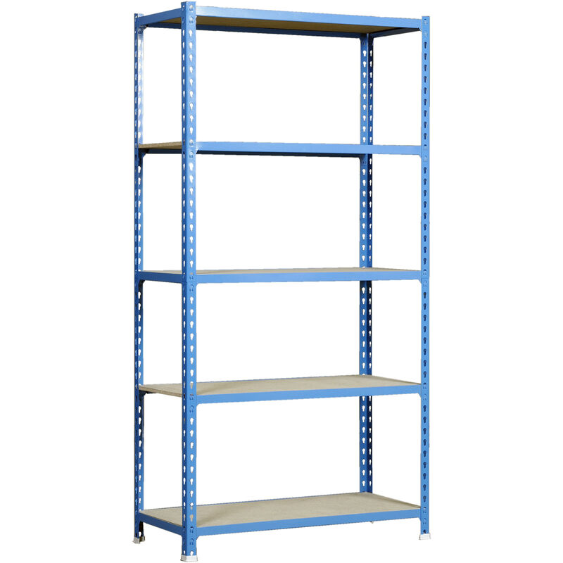 Etagère 5 niveaux Simonrack KIT MADERCLICK 5/300 bleu bois 1800x900x300mm