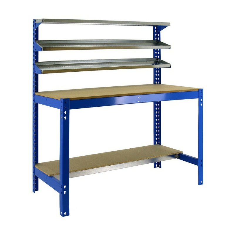 Kit Etabli 1440x900x600mm Charge 400Kg - simonwork BT-1 900 bleu/bois - Simonrack