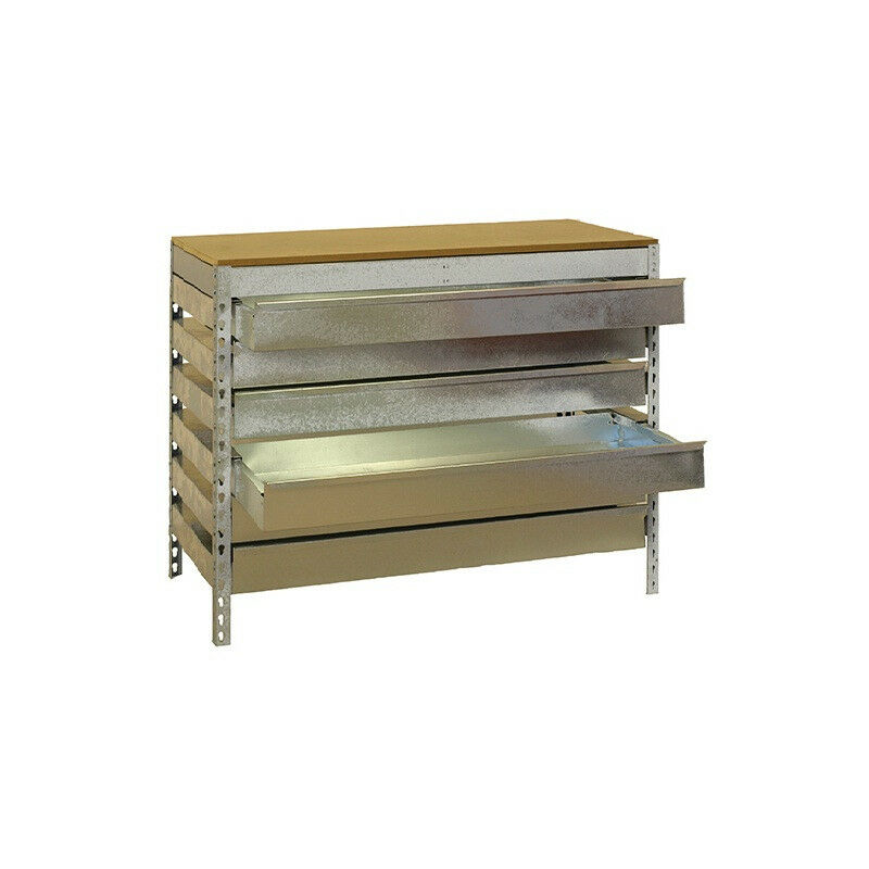 Simonrack - Simon Rack - Etabli 6 tiroirs 842x910x610mm Zinc charge 400Kg - BT5 box 900