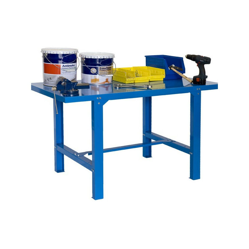 Simonrack - Simon Rack - Etabli en métal bleu 830x1800x730mm Charge 800 Kg - simonwork BT6 metal 1800