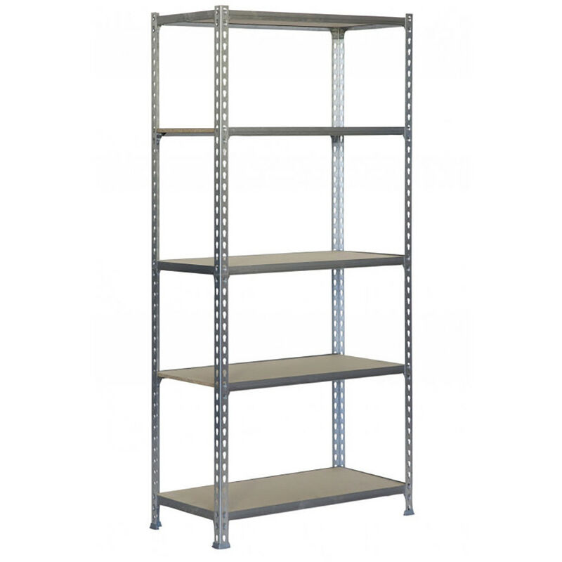 Etagère légère plateau bois sans vis maderclick 5/400 galva/bois - 1800x900x400 150Kg Simonrack