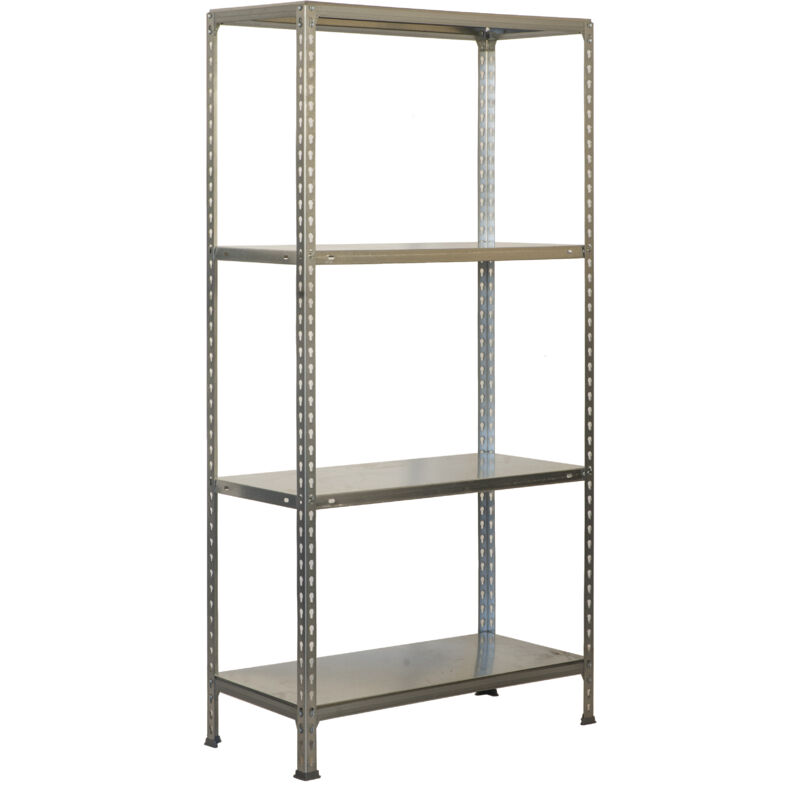 Tagère métallique Simon Rack sans vis galvanisée couleur 4 étagères 1600x800x300 mm Fabriquée en Espagne