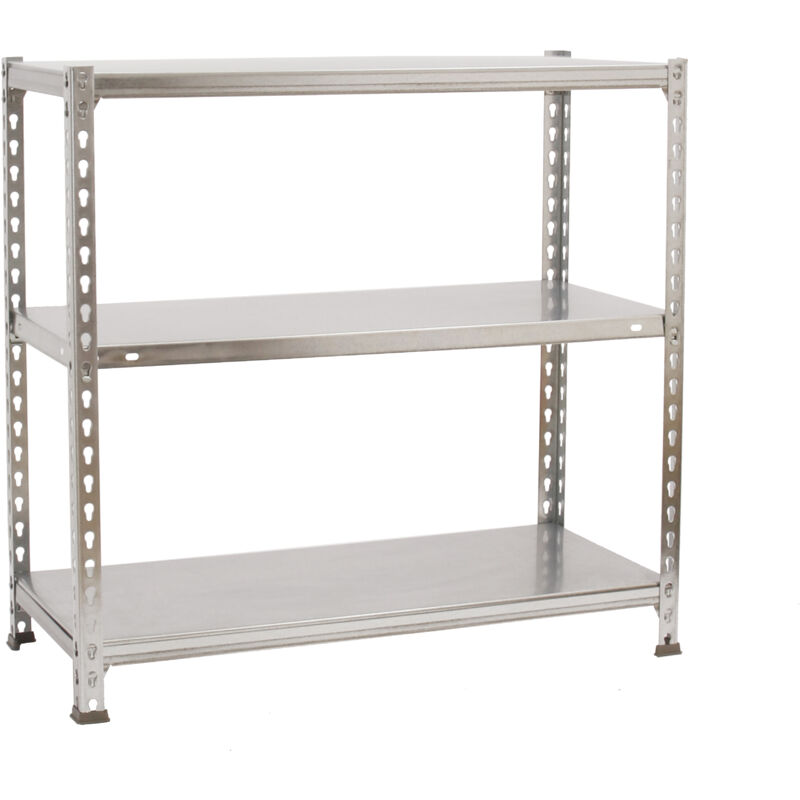 Tagère métallique Simon Rack sans vis galvanisée couleur 3 étagères 900x1100x300 mm Fabriquée en Espagne