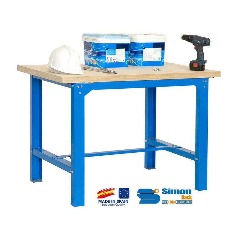 Simonrack - Simon Rack - Kit Etabli 865x1500x750mm charge 800 Kg Bleu/Bois - BT6 -1500