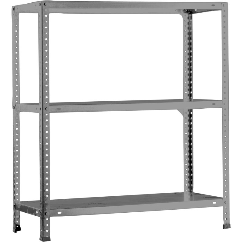 Tagère métallique Simon Rack avec vis couleur gris 3 étagères 900x1100x500 mm Fabriquée en Espagne