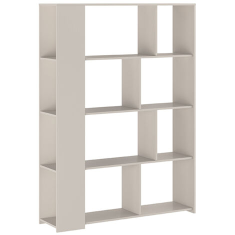 Etagère, meuble étagère coloris beige - Longueur 129 x profondeur 32,8 x hauteur 175,6 cm