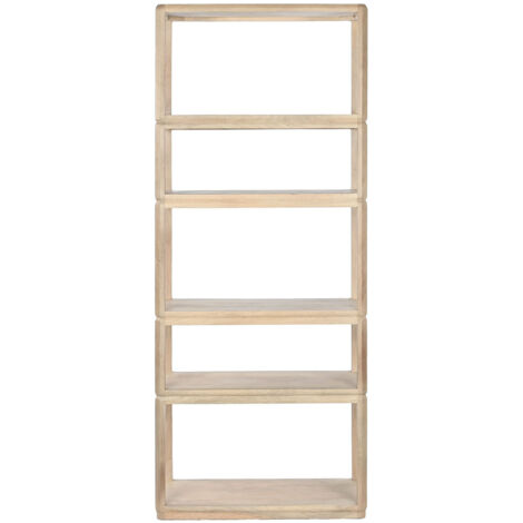 Etagère, meuble étagère en bois de manguier coloris naturel  - longueur 80 x profondeur 40 x Hauteur 200 cm