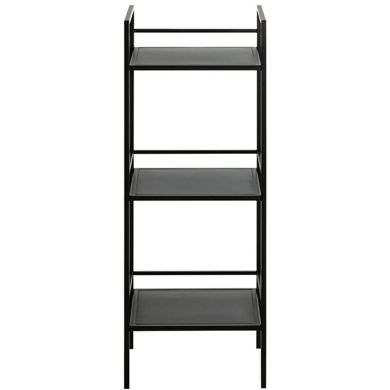 Etagère, Meuble étagère en métal coloris noir -longueur 35 x profondeur 25 x hauteur 95 cm