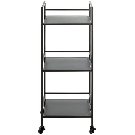 Etagère, Meuble étagère en métal coloris noir -longueur 35 x profondeur 35 x hauteur 92 cm
