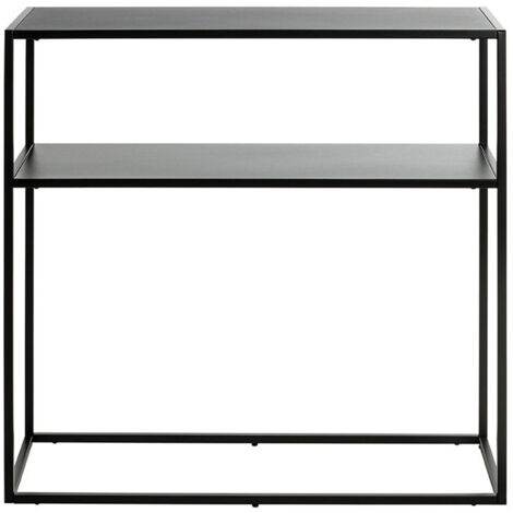 Etagère, meuble étagère en métal coloris noir -longueur 80 x profondeur 30 x hauteur 80 cm