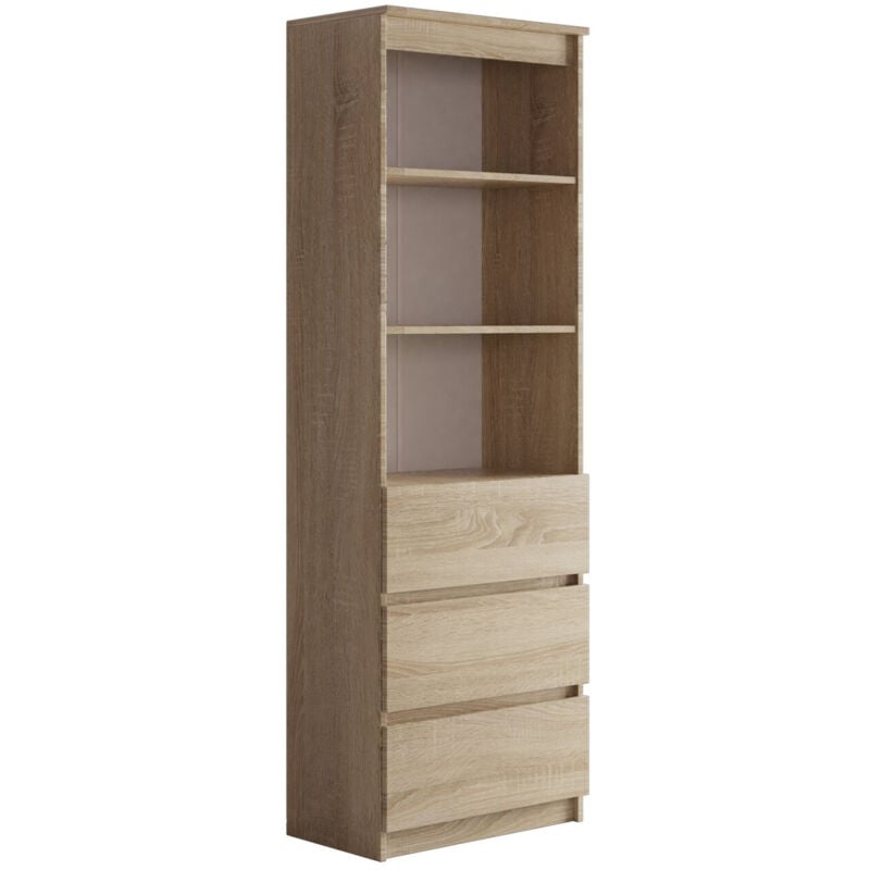 Tagère Comfivo 184, Sonoma chêne, Avec tiroirs, Stratifié, Le nombre de portes: 0, Nombre de tiroirs: 0, 180x60x35cm