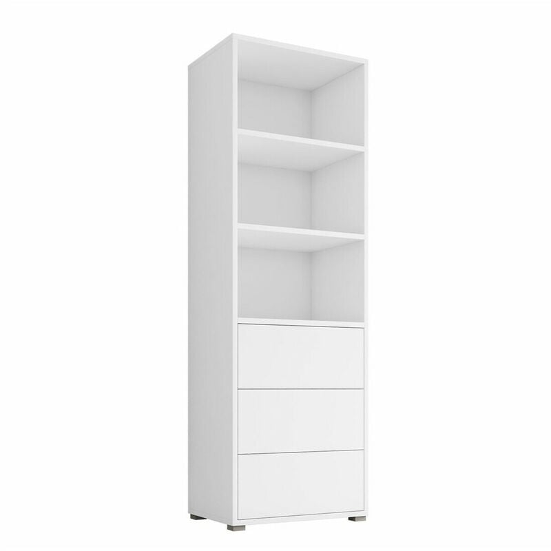 Tagère Comfivo Fersoe 105, Blanc, Avec tiroirs, Fermé, Stratifié, Le nombre de portes: 0, Nombre de tiroirs: 0, 178x60x40cm