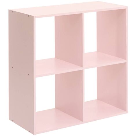 Étagère Mix'n modul Enfant 4 Cases Rose 63,6x30x63,6 cm - Atmosphera créateur d'intérieur