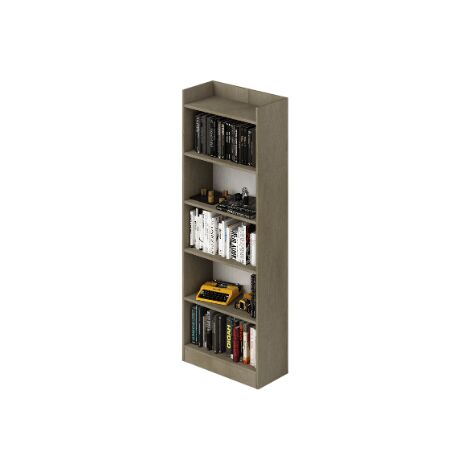 Étagère mobile avec six étagères couleur Argile H180x64x29cm