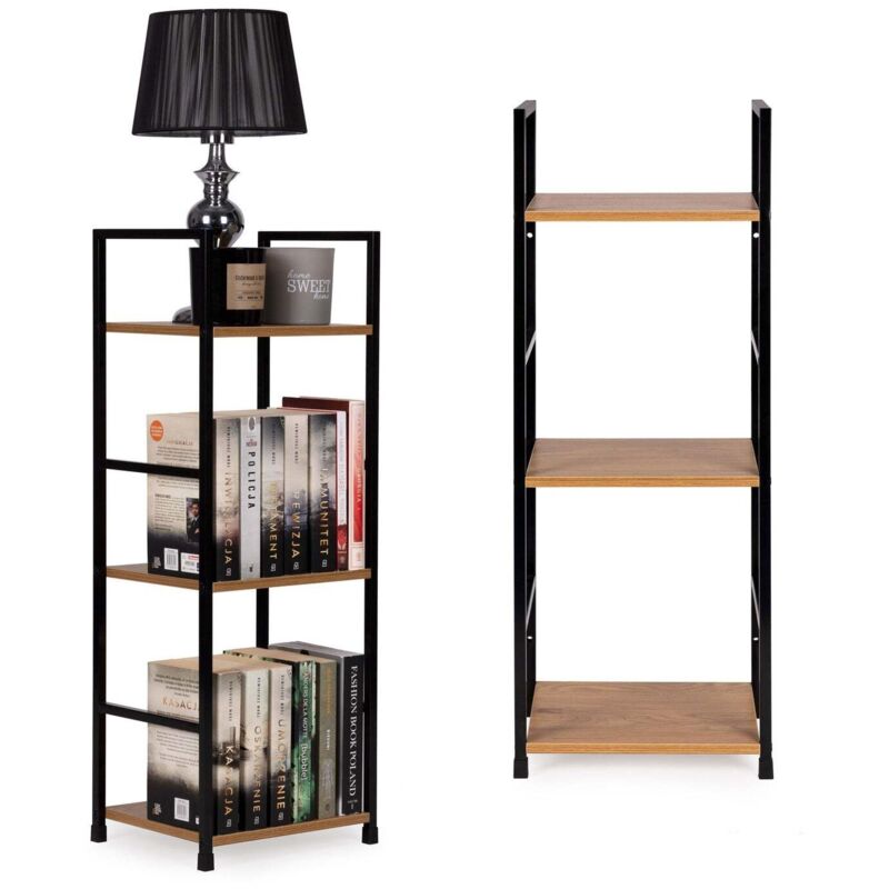 Etagere moderne en bois structure metal loft 3 etageres